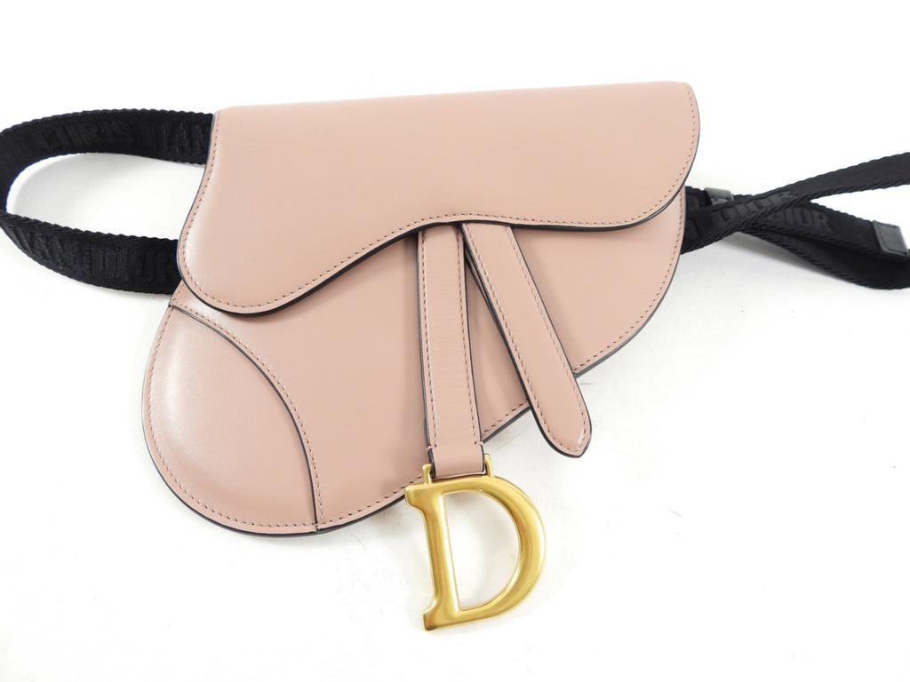Dior Nude Leather Saddle Belt Bag