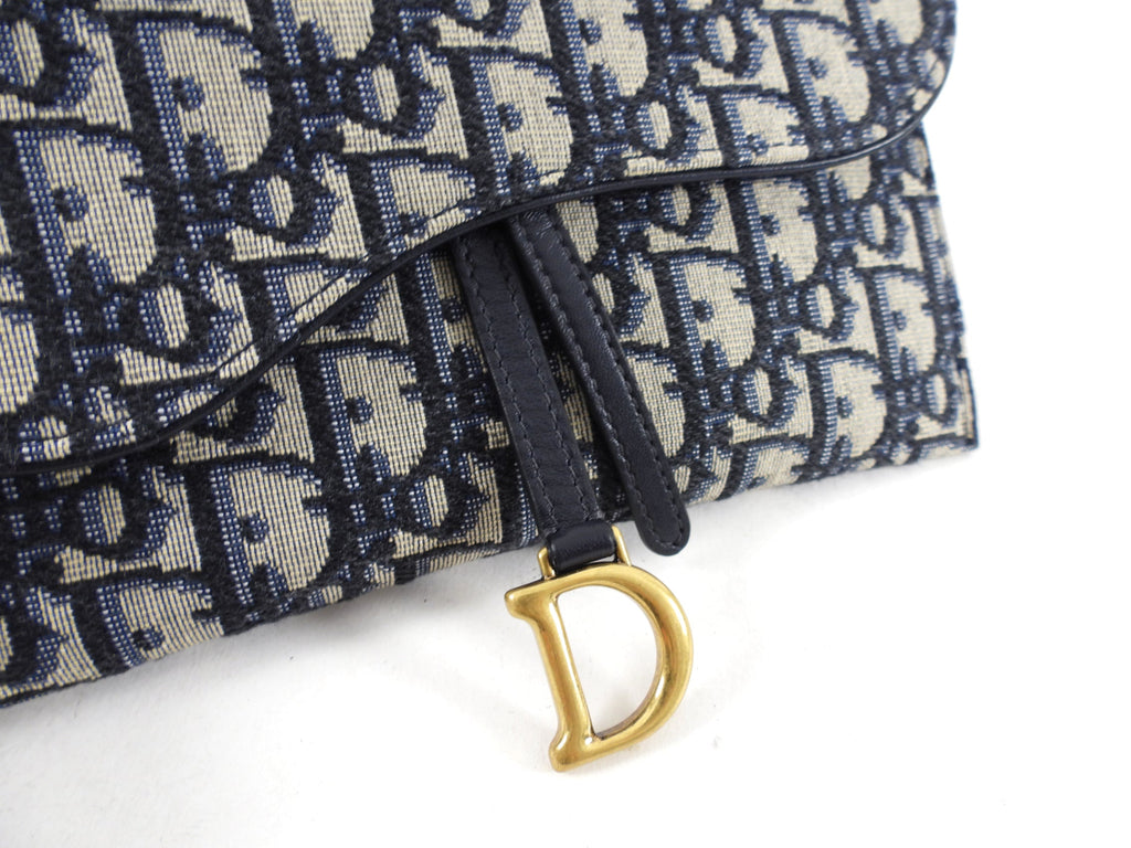 Dior Monogram Oblique Saddle Crossbody Wallet on Chain Bag