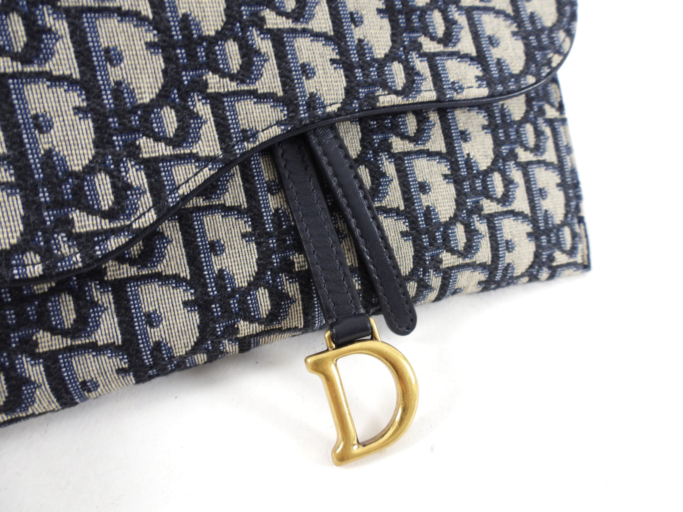 Dior Monogram Oblique Saddle Crossbody Wallet on Chain Bag