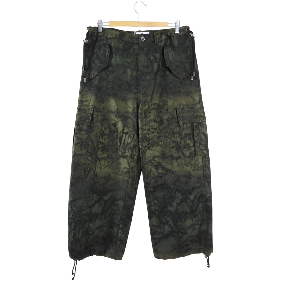 Christian Dior Dark Green Ombre Jacquard Safari Cargo Pant - M/L
