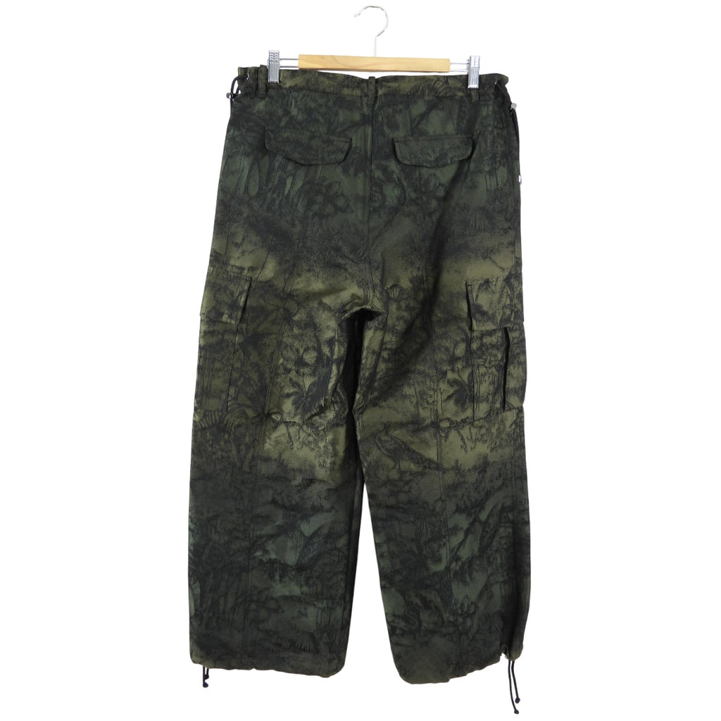 Christian Dior Dark Green Ombre Jacquard Safari Cargo Pant - M/L