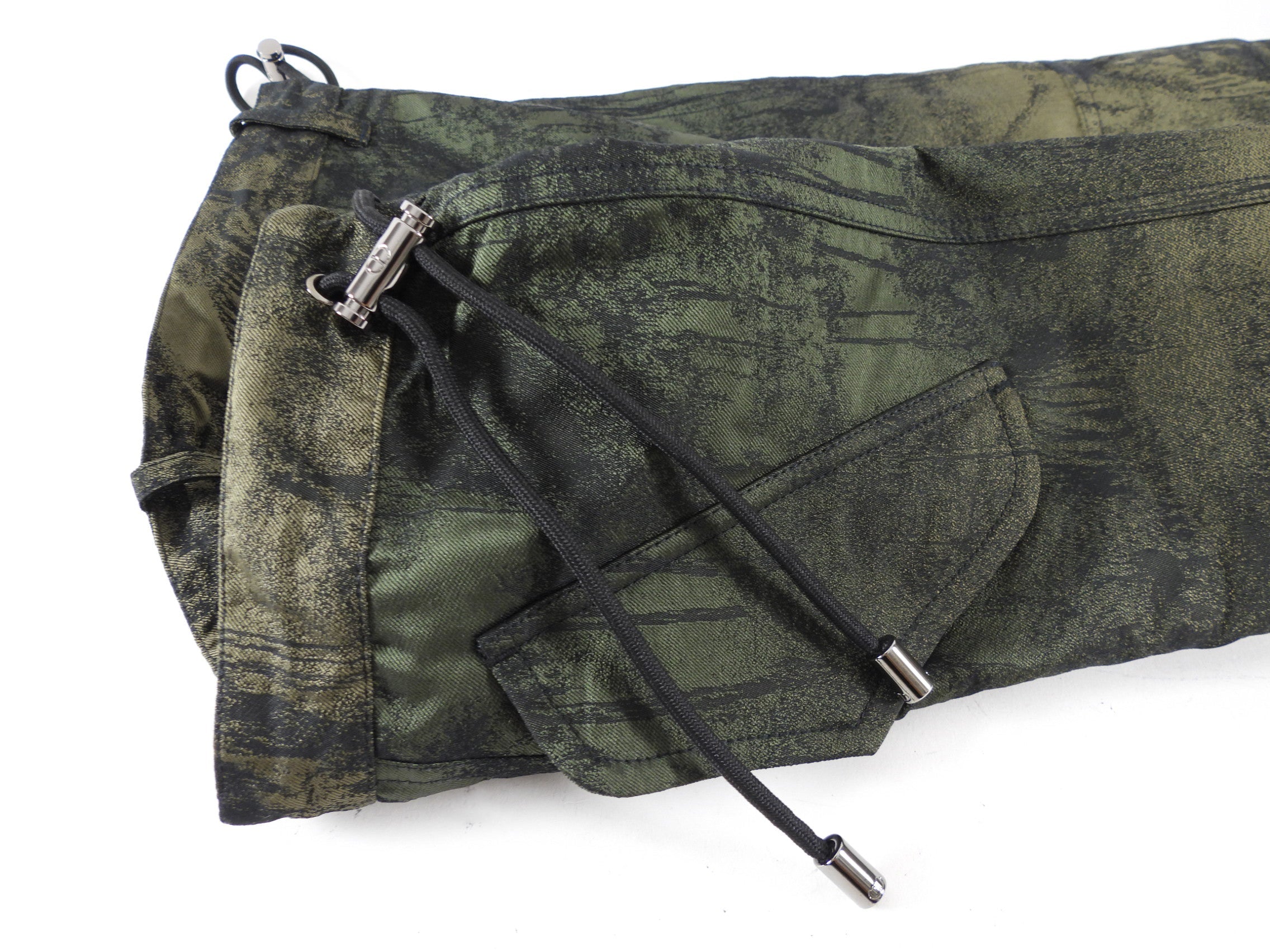 Christian Dior Dark Green Ombre Jacquard Safari Cargo Pant - M/L