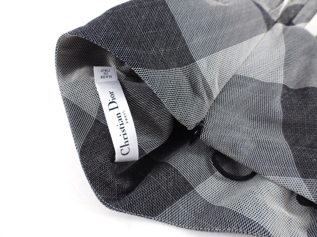 Christian Dior Grey Check Tulle Skirt - 8