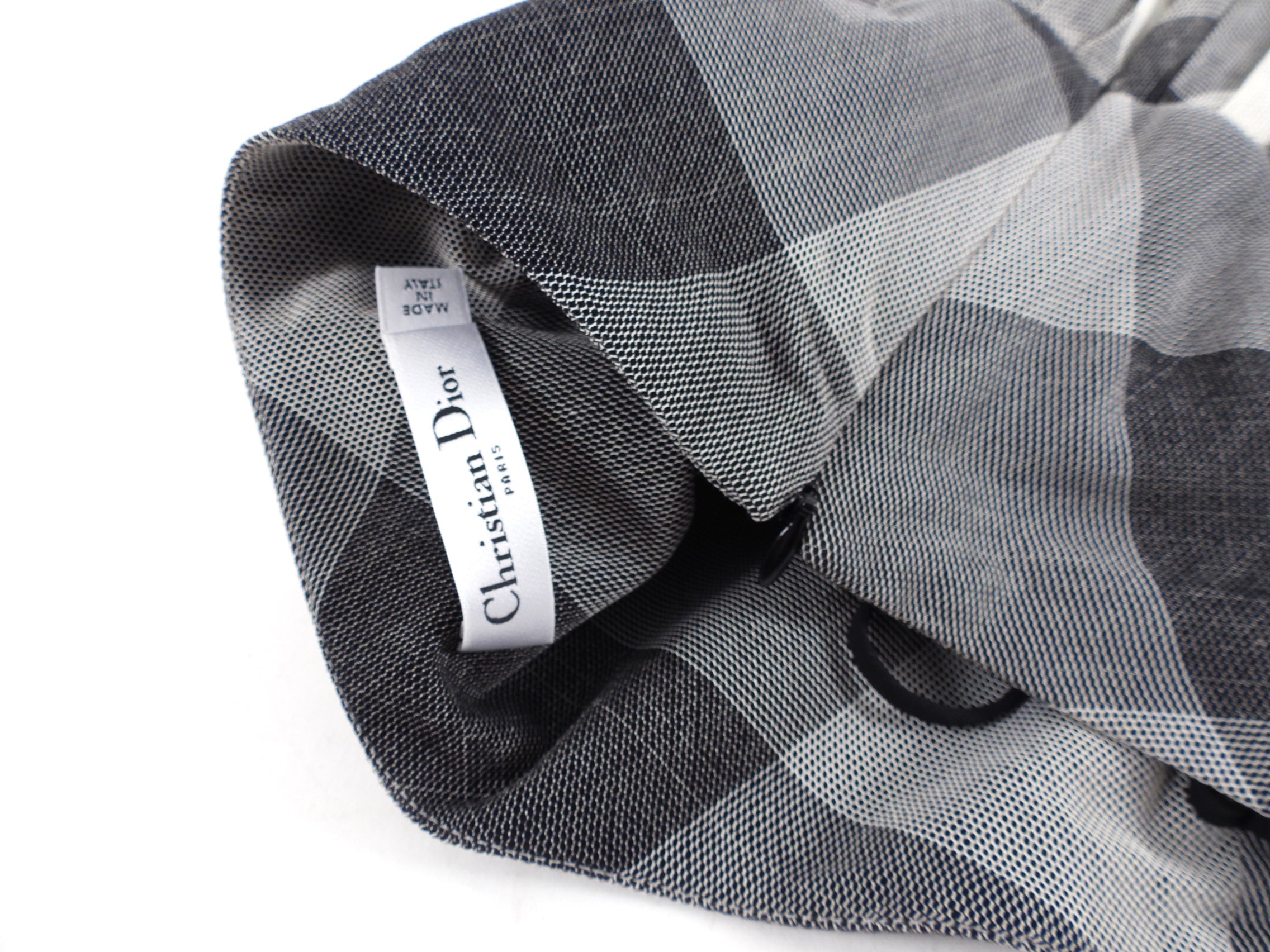 Christian Dior Grey Check Tulle Skirt - 8
