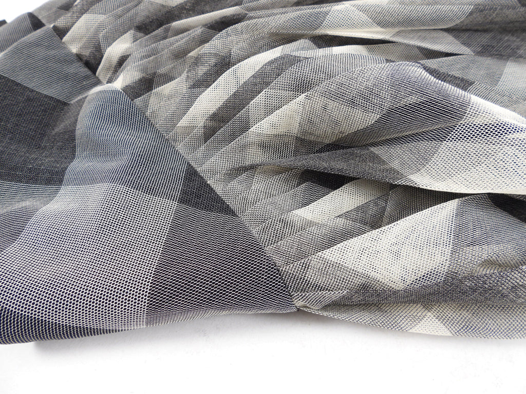 Christian Dior Grey Check Tulle Skirt - 8