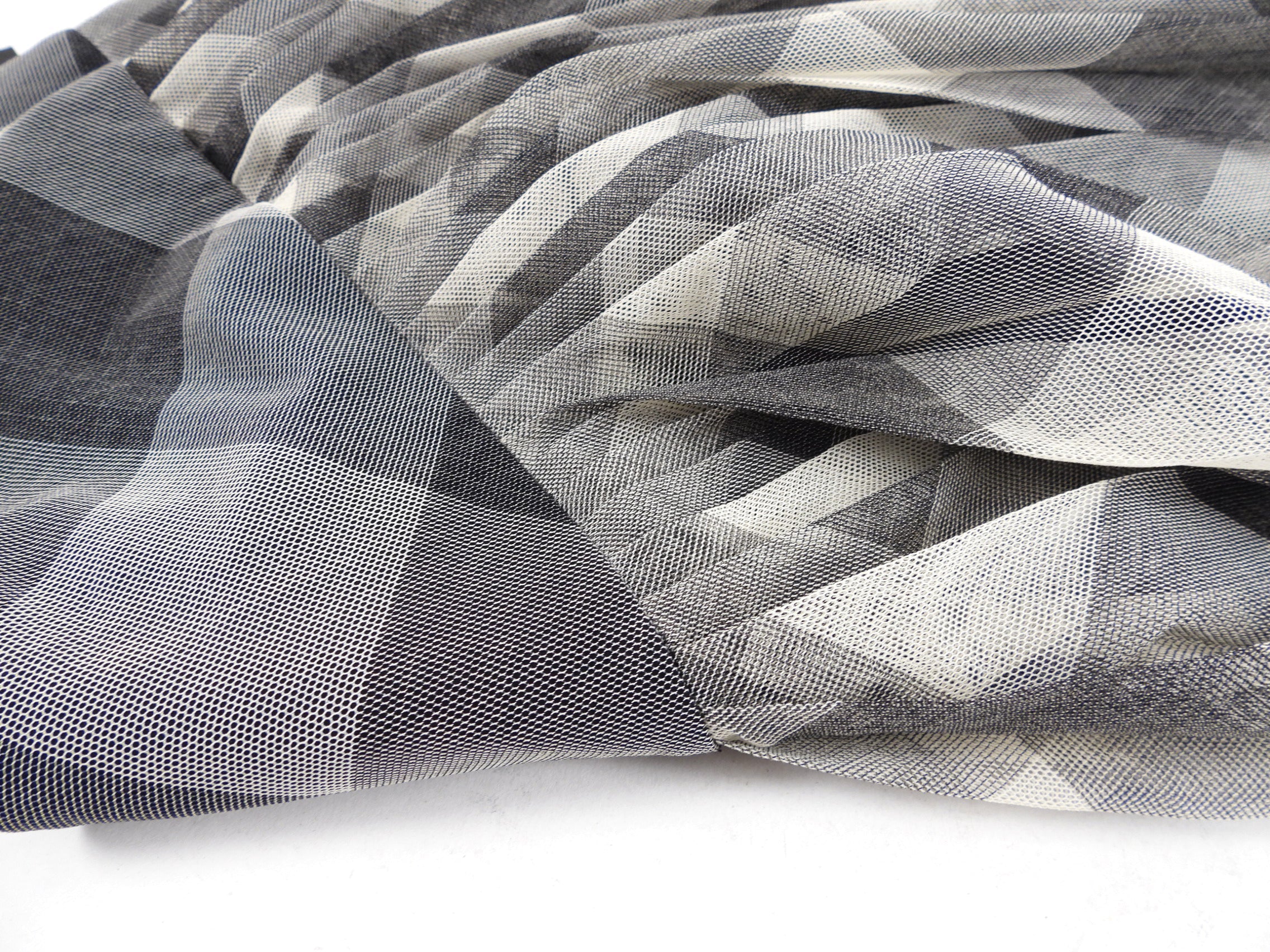 Christian Dior Grey Check Tulle Skirt - 8
