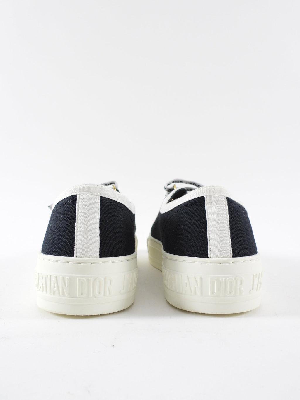 Dior Walkndior Black and White Logo Low Top Sneakers - 35.5