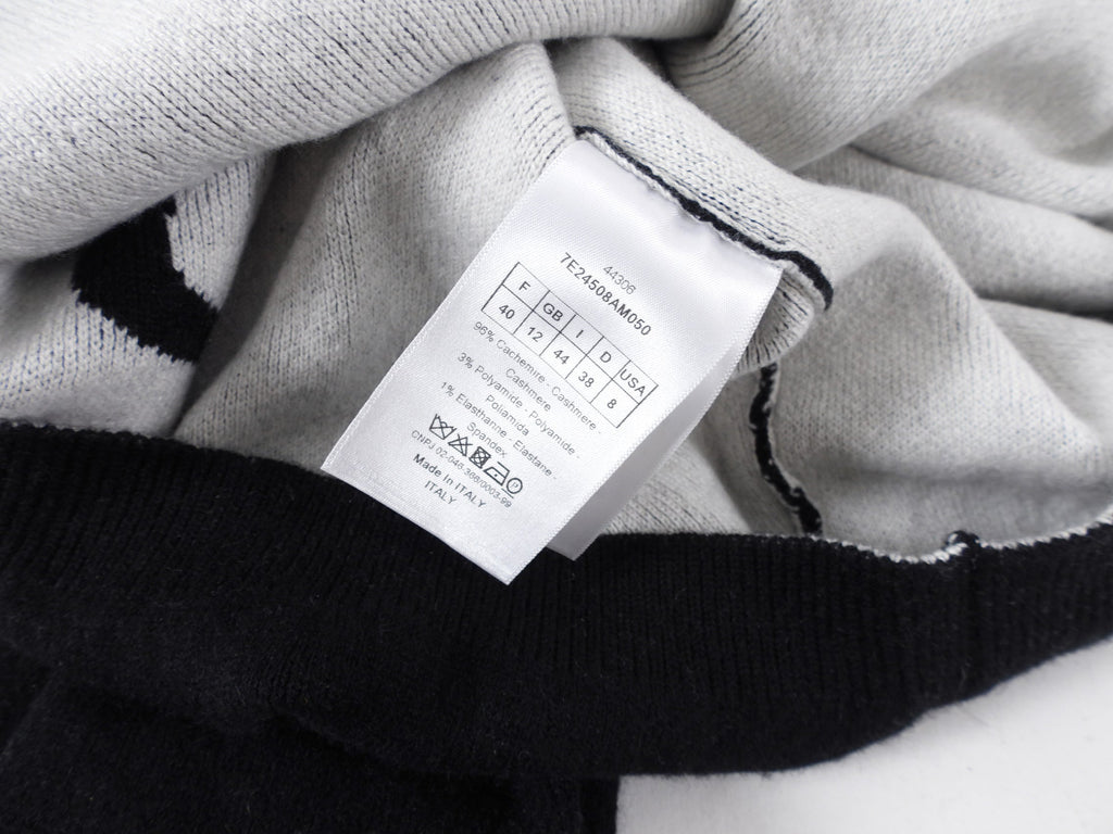 Dior J’Adior 8 Boxy Black Cashmere Blend Sweater - 8 / M