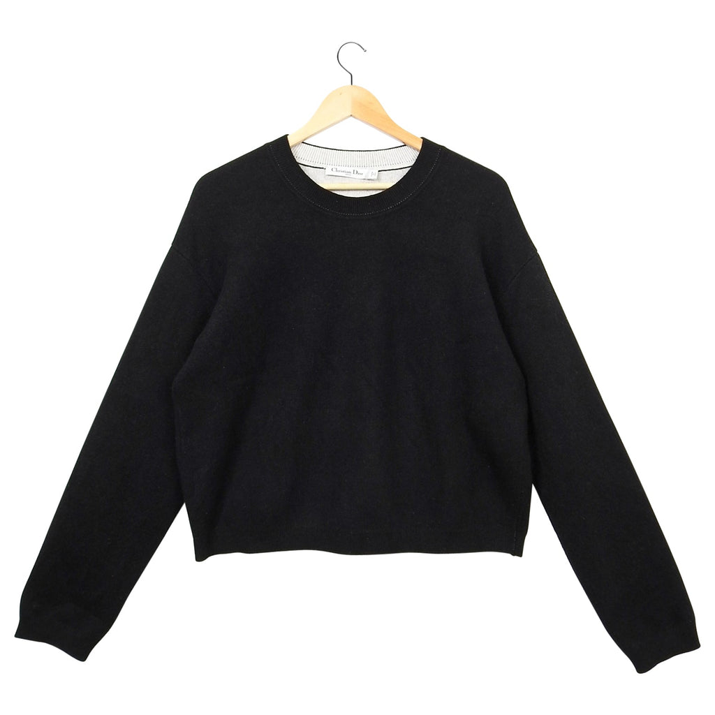 Dior J’Adior 8 Boxy Black Cashmere Blend Sweater - 8 / M