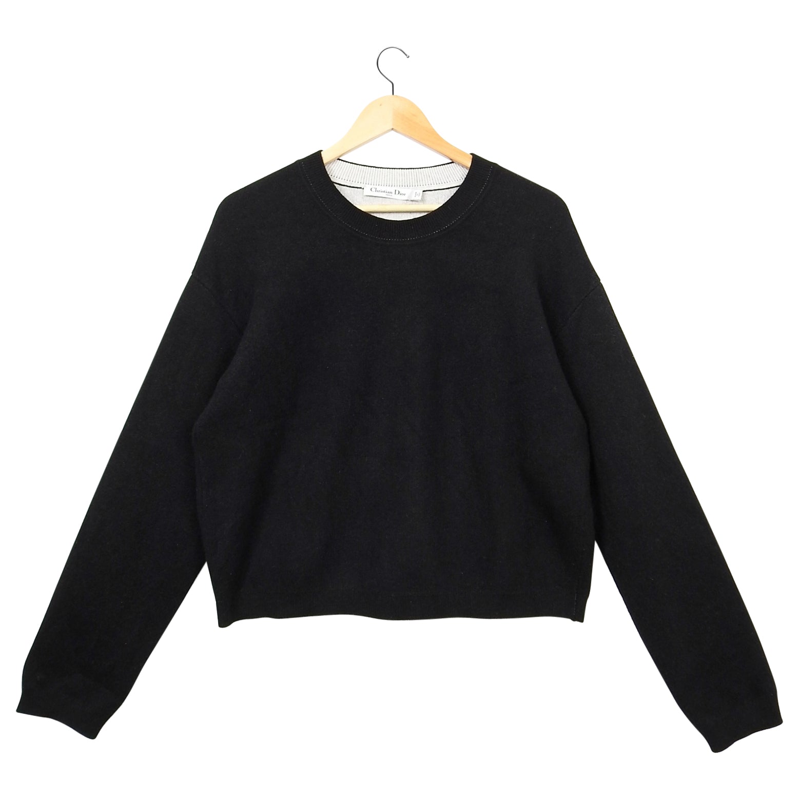 Dior J’Adior 8 Boxy Black Cashmere Blend Sweater - 8 / M