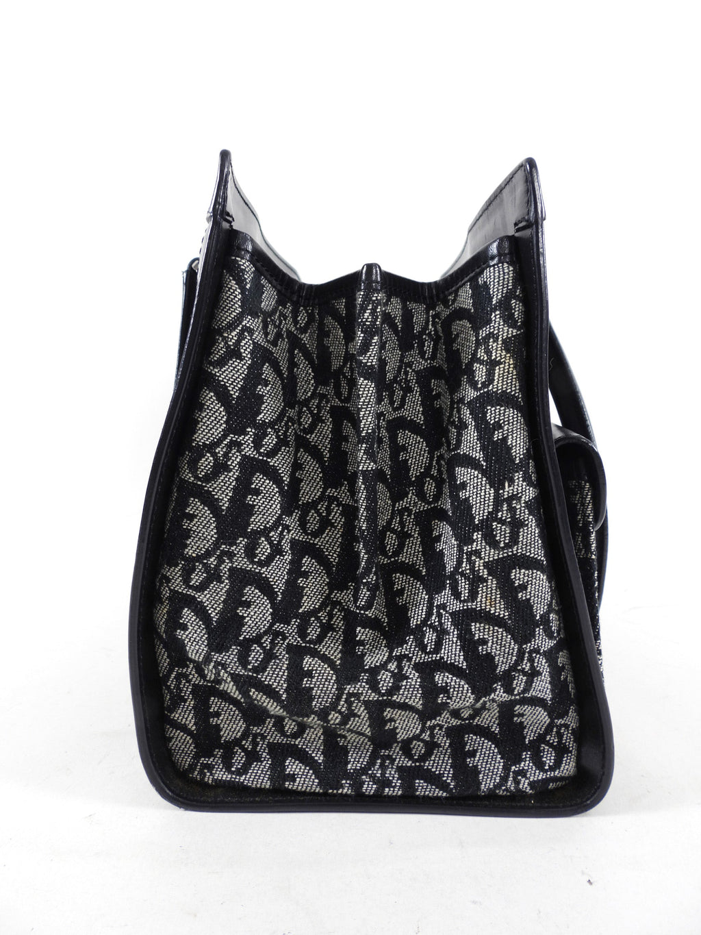 Dior Vintage Dark Midnight Navy Oblique Monogram Tote Bag