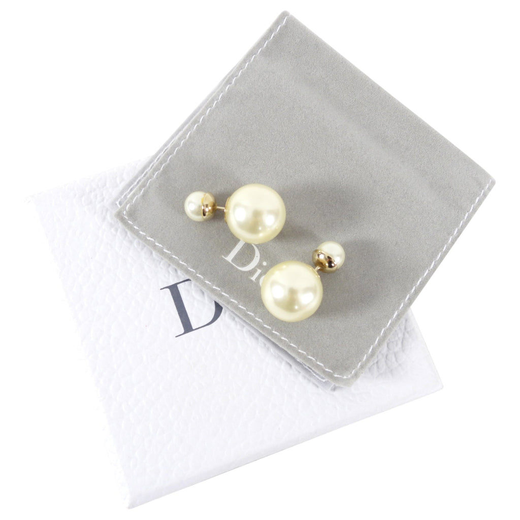 Dior Tribales 15mm Pearl Stud Earrings