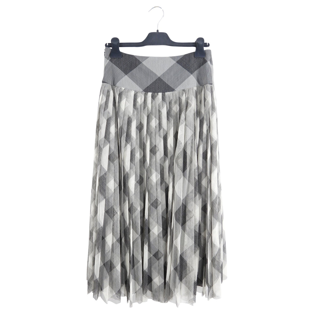Christian Dior Grey Check Tulle Skirt - 8