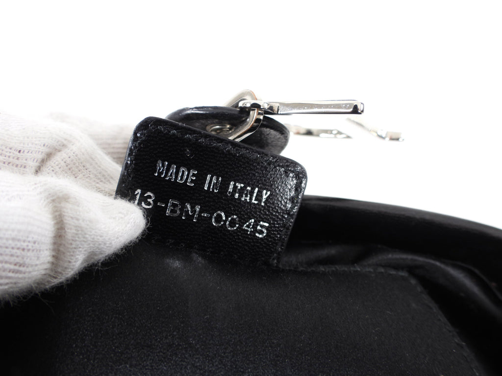 Dior Black Velvet D Charm Small Evening Clutch