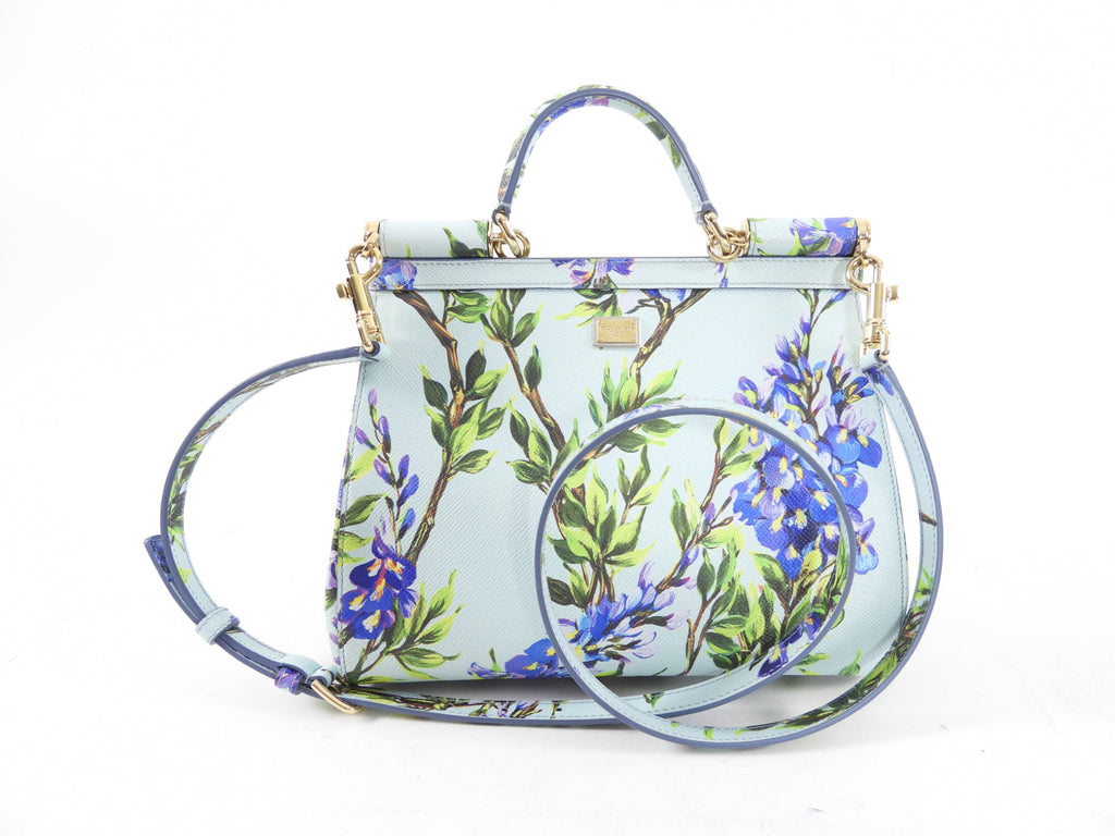 Dolce & Gabbana Miss Sicily Purple and Turquoise Floral Bag