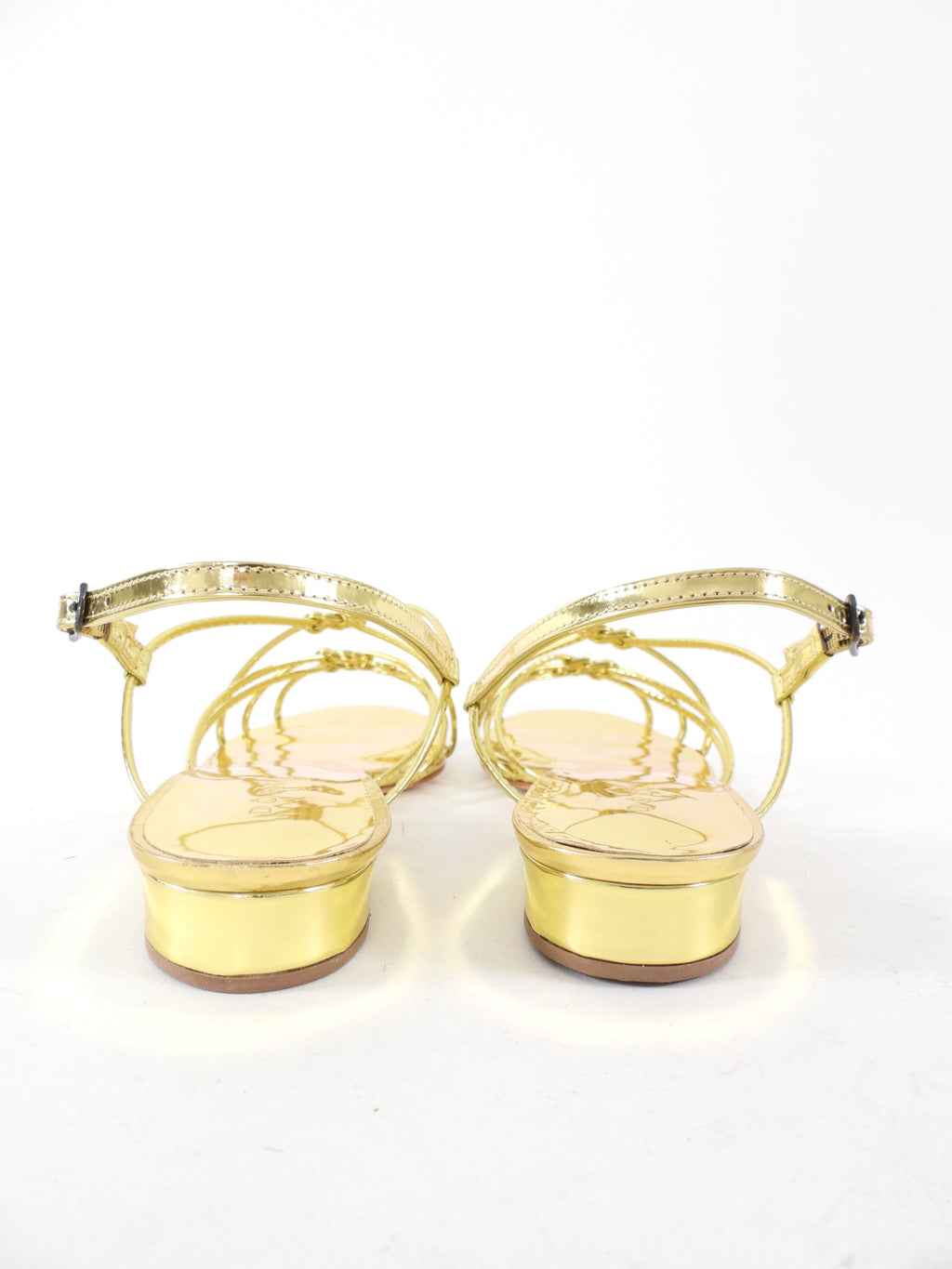 Doen Gold Metallic Corsican Knot Sandals - 37