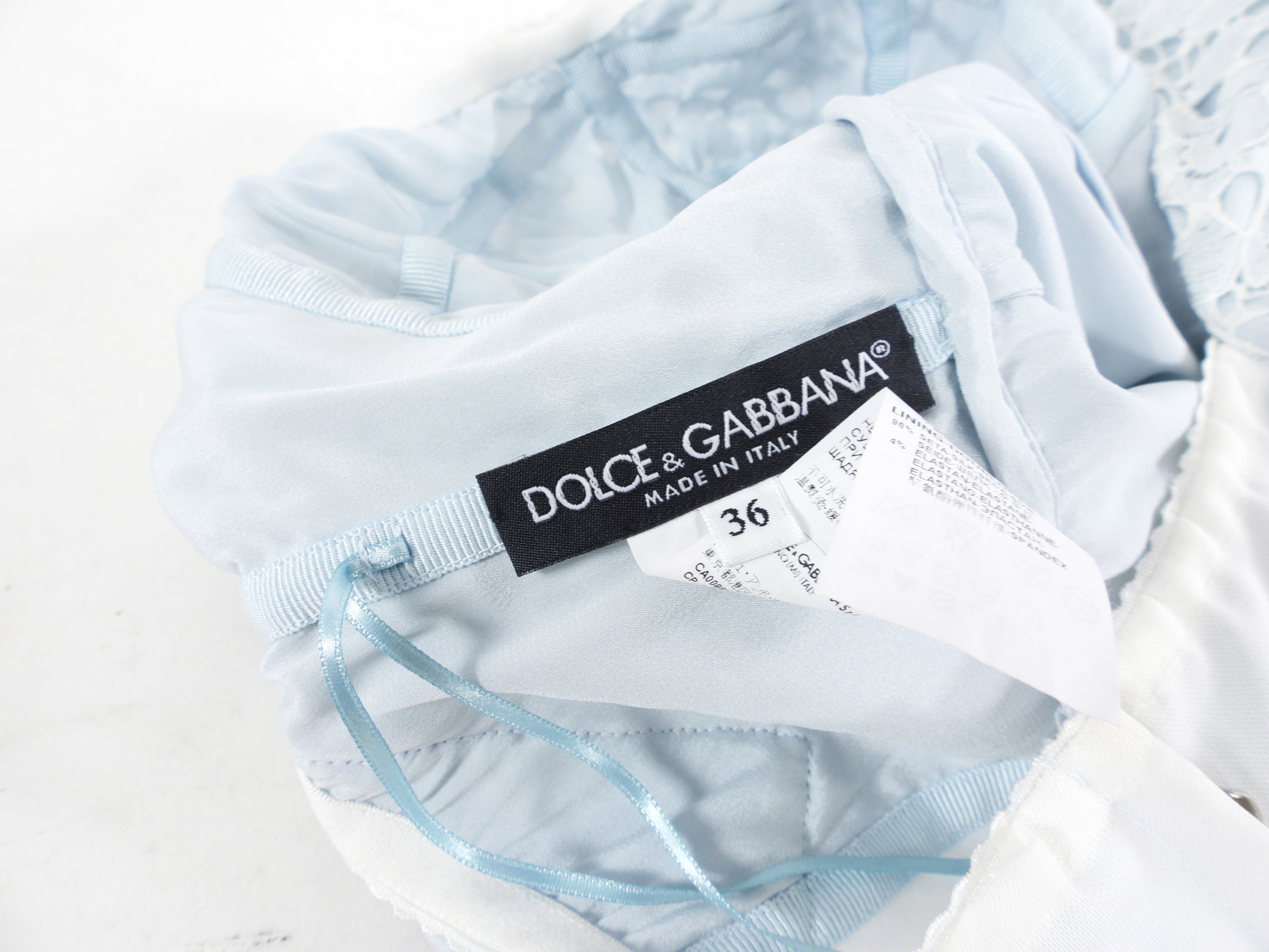Dolce & Gabbana Light Blue Lace Dress - IT36 / USA 0 / XS