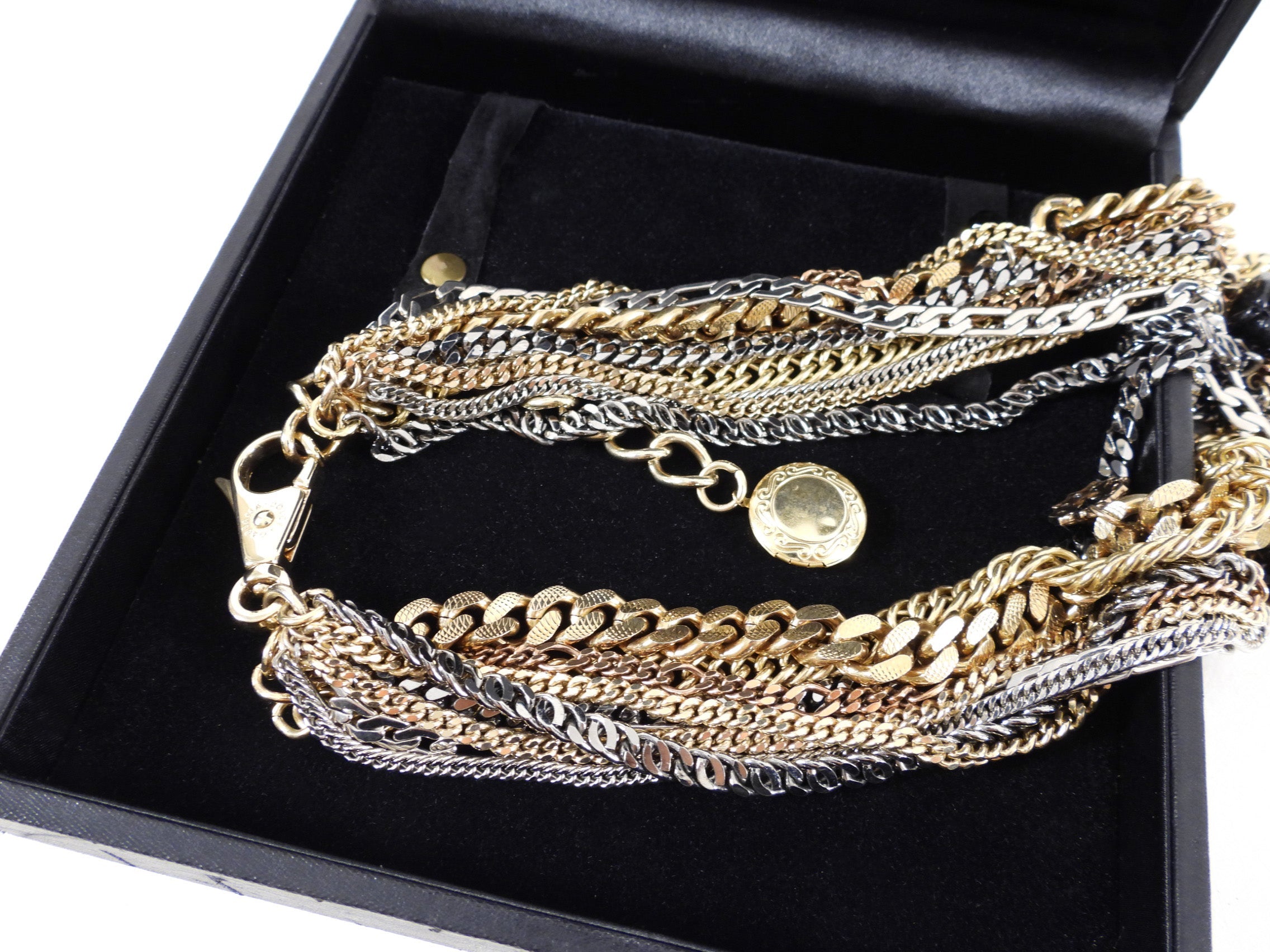 Dolce & Gabbana Multi Chain Charm Statement Necklace
