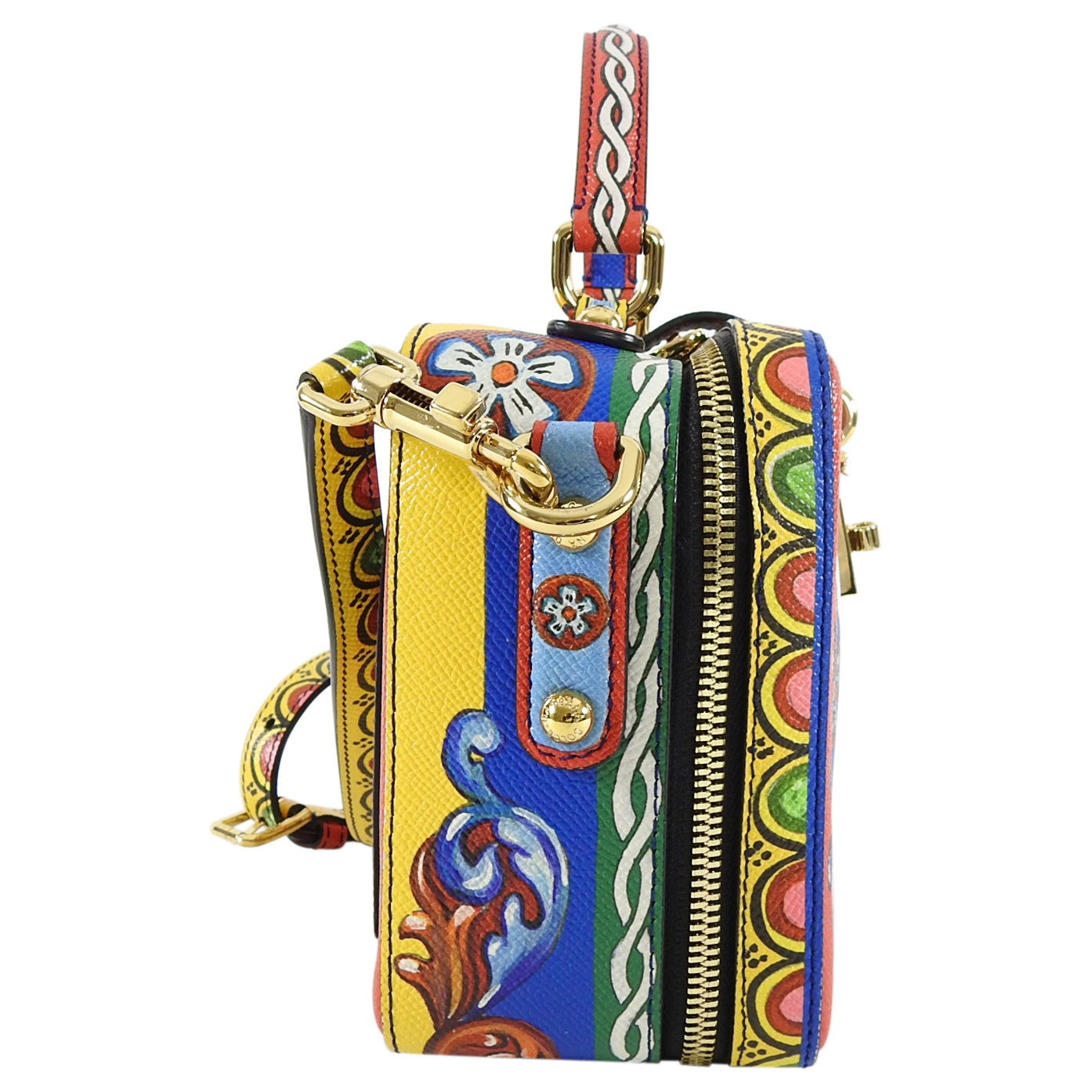 Dolce & Gabbana Rosaria Carretto-Print Teatro dei Pupi Crossbody Bag