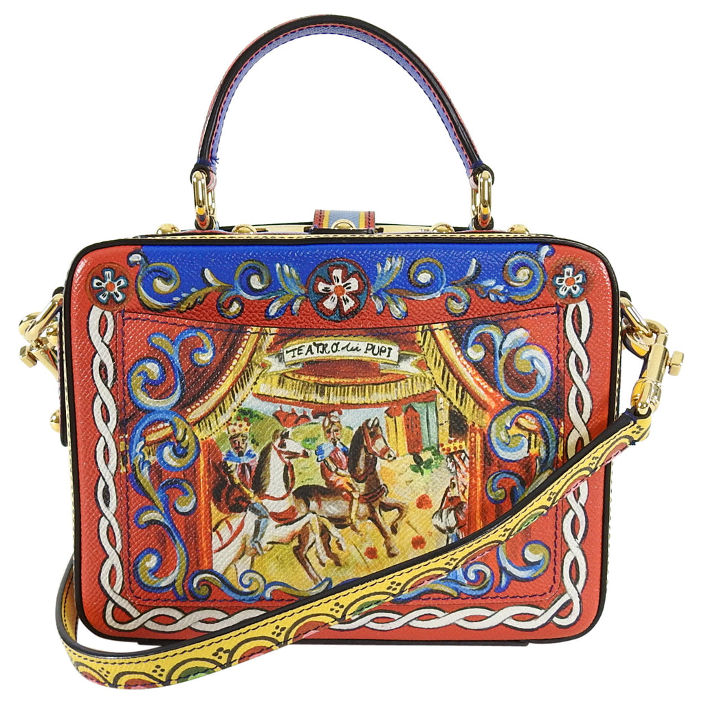 Dolce & Gabbana Rosaria Carretto-Print Teatro dei Pupi Crossbody Bag