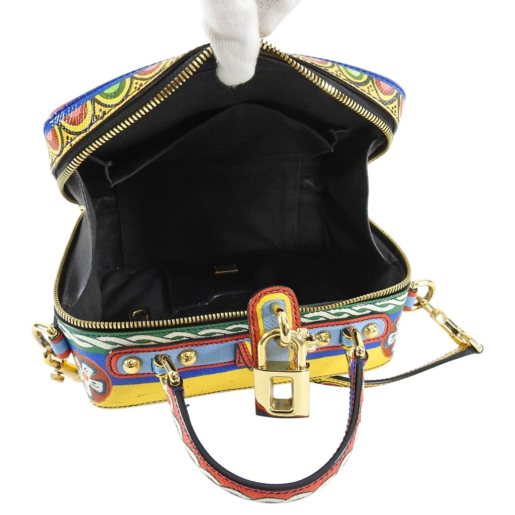 Dolce & Gabbana Rosaria Carretto-Print Teatro dei Pupi Crossbody Bag