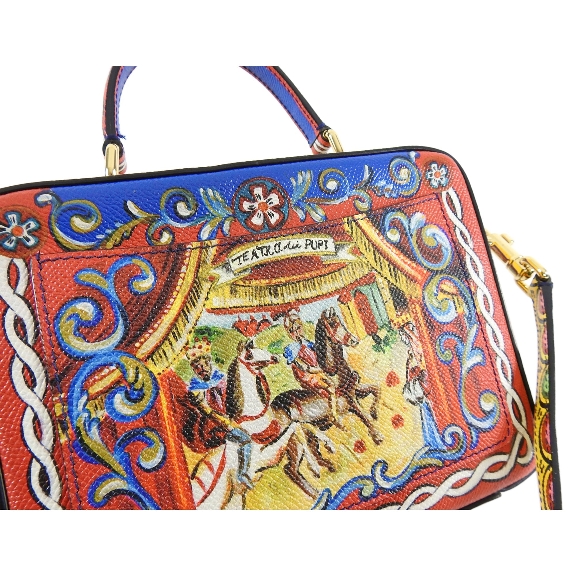 Dolce & Gabbana Rosaria Carretto-Print Teatro dei Pupi Crossbody Bag