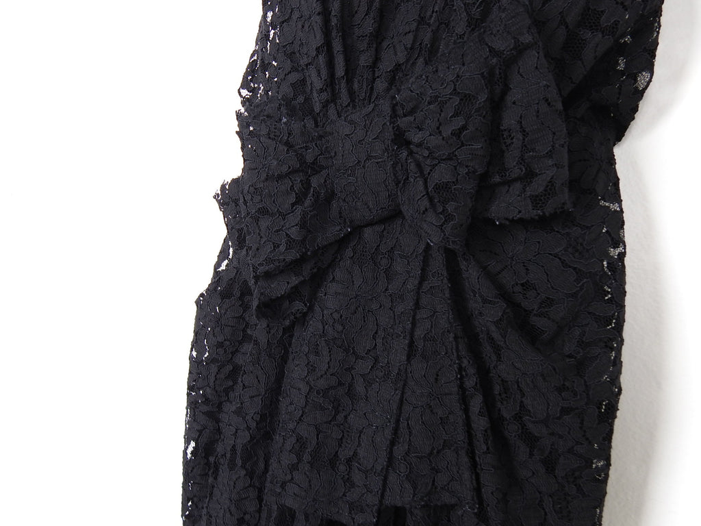 Dolce & Gabbana Black Strapless Lace Fringe Cocktail Dress – IT42 / USA 6