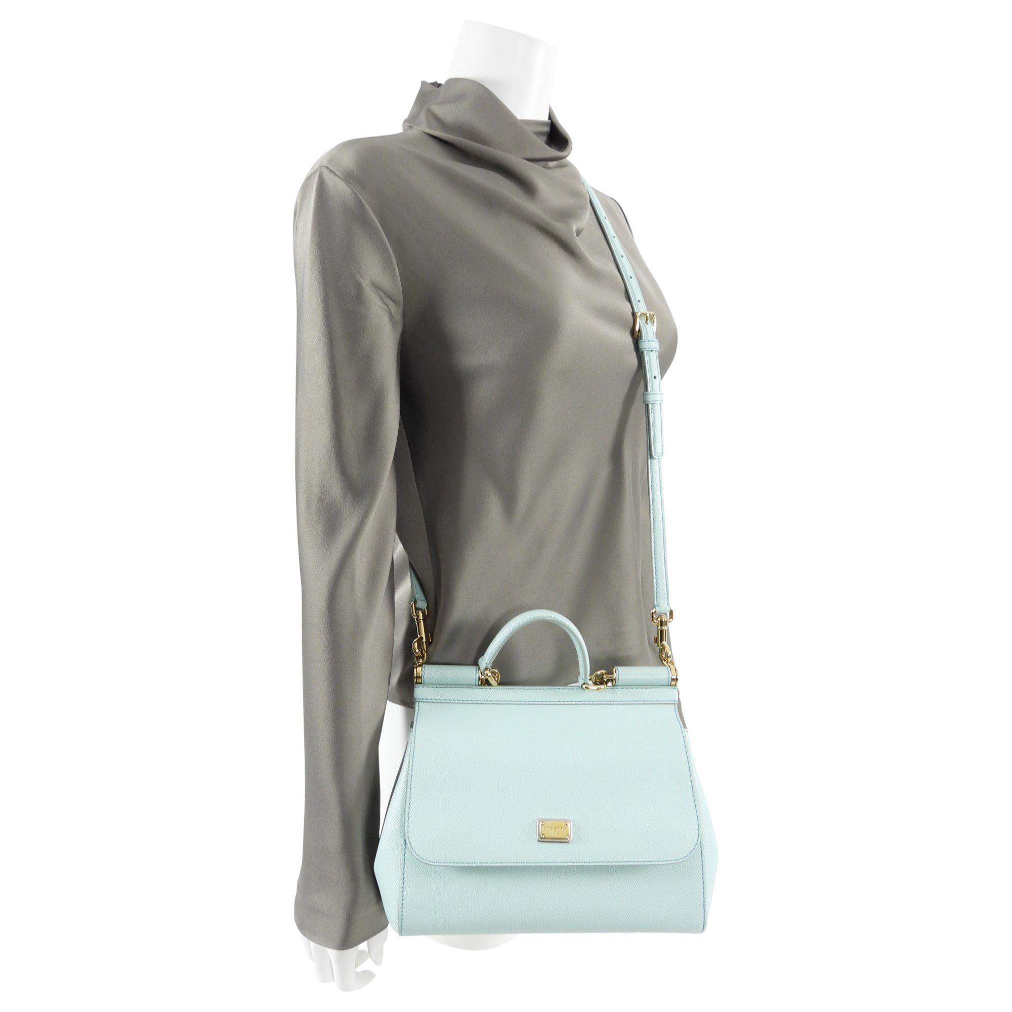 Dolce & Gabbana Medium Turquoise Miss Sicily Bag