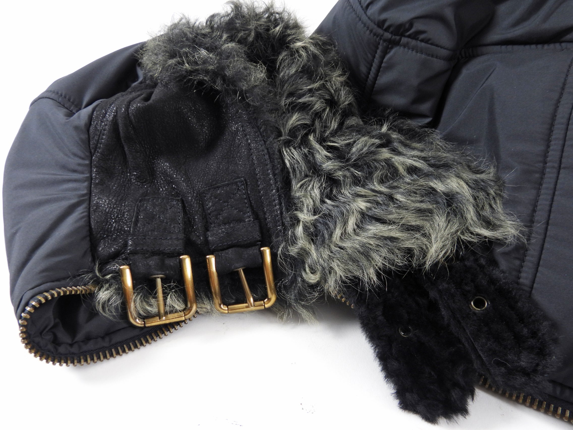 Dolce & Gabbana Shearling Nylon Zip Jacket - IT42 / USA 6