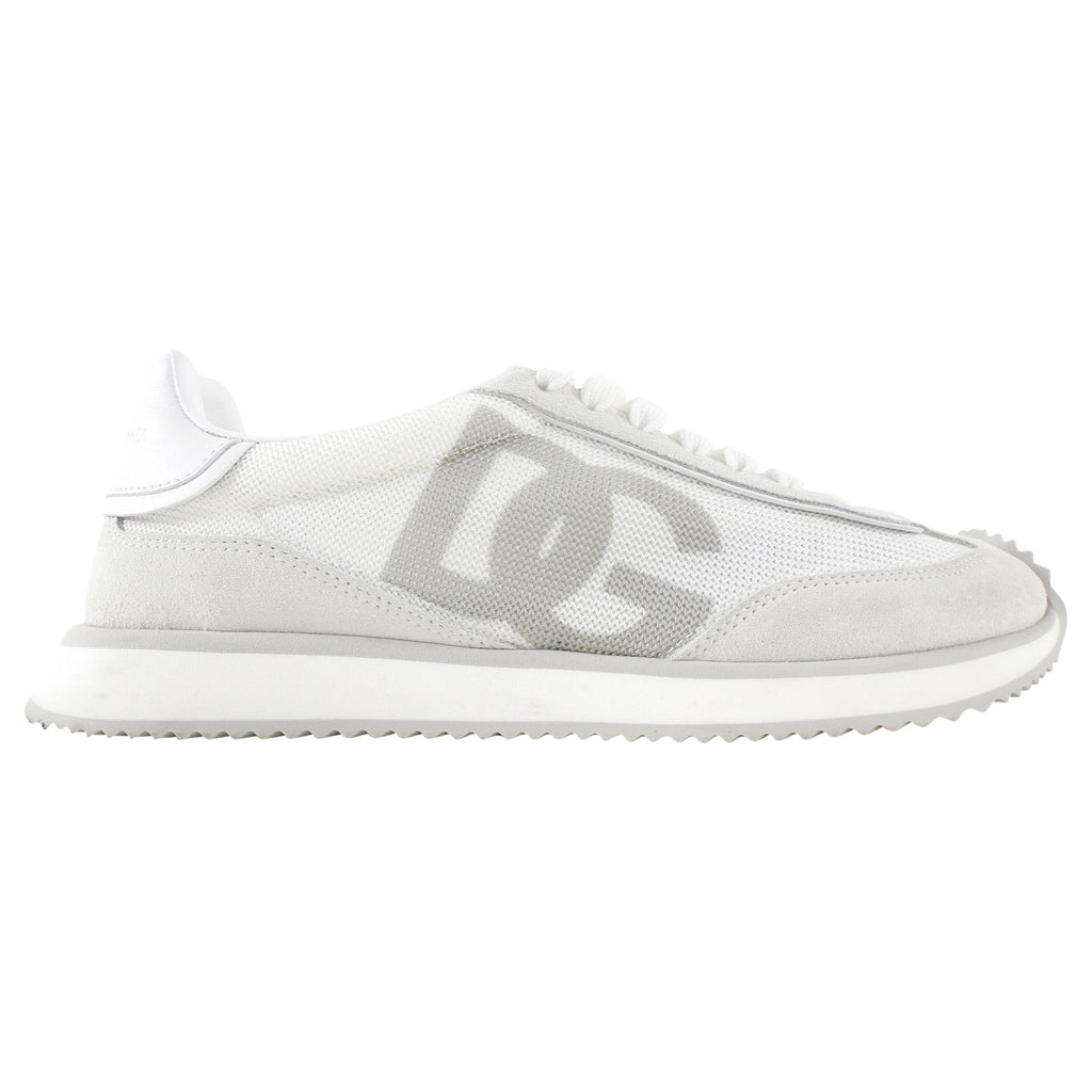 Dolce & Gabbana White Logo Mesh Sneakers - 39