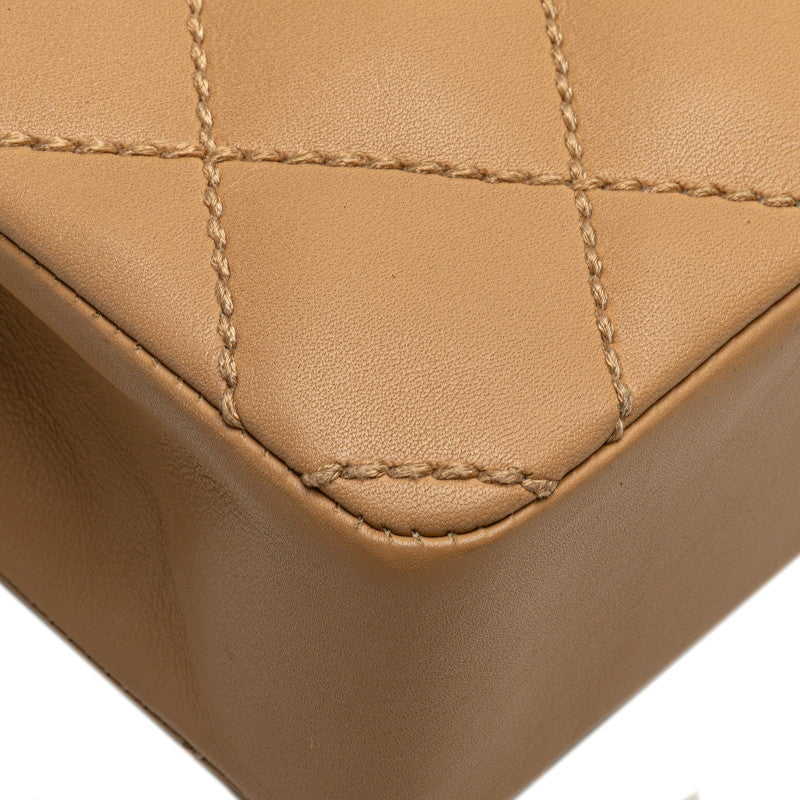 Chanel Coco Mark Wild Stitch Calfskin Chain Shoulder Bag
