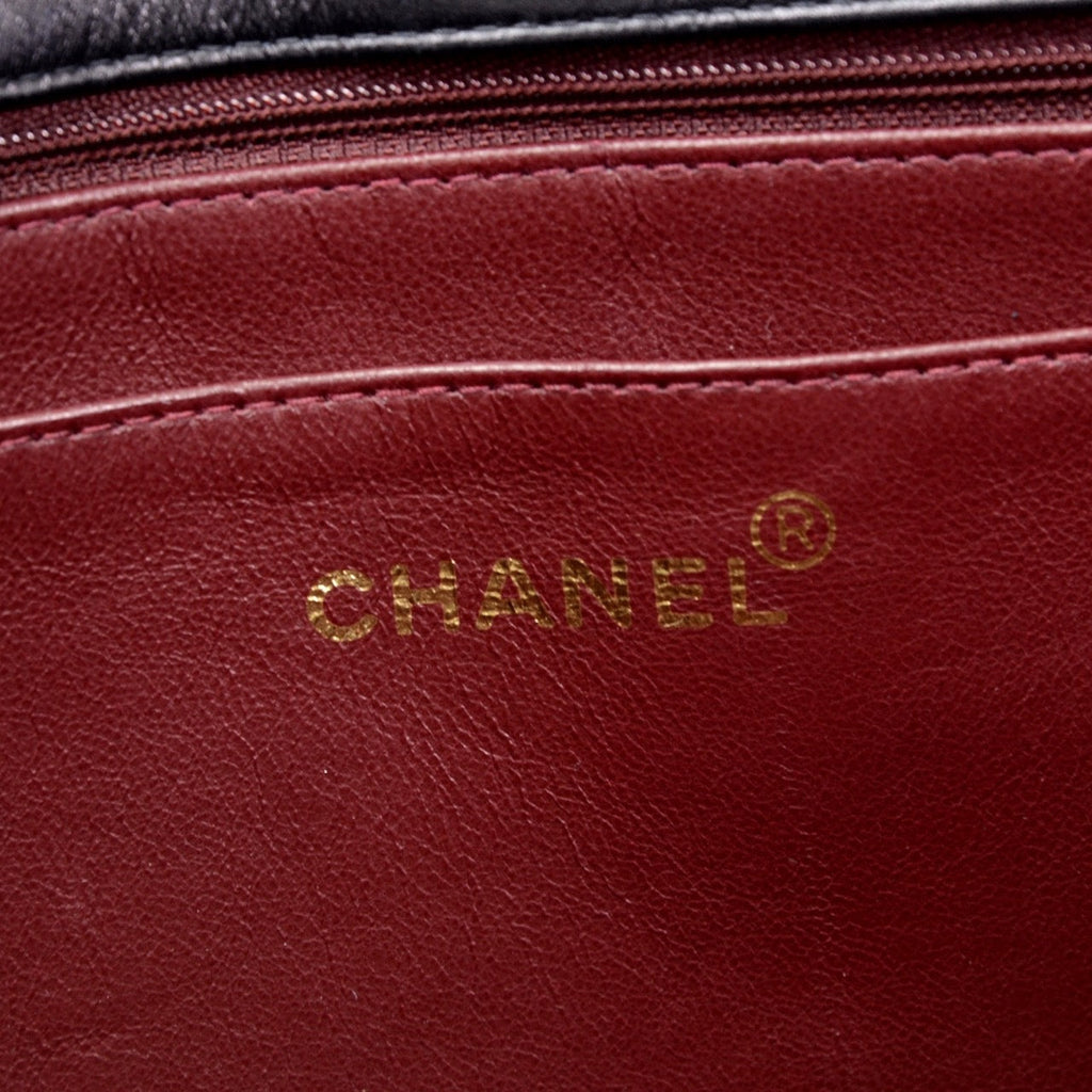 Chanel Quilted Lambskin Leather Maxi Bag