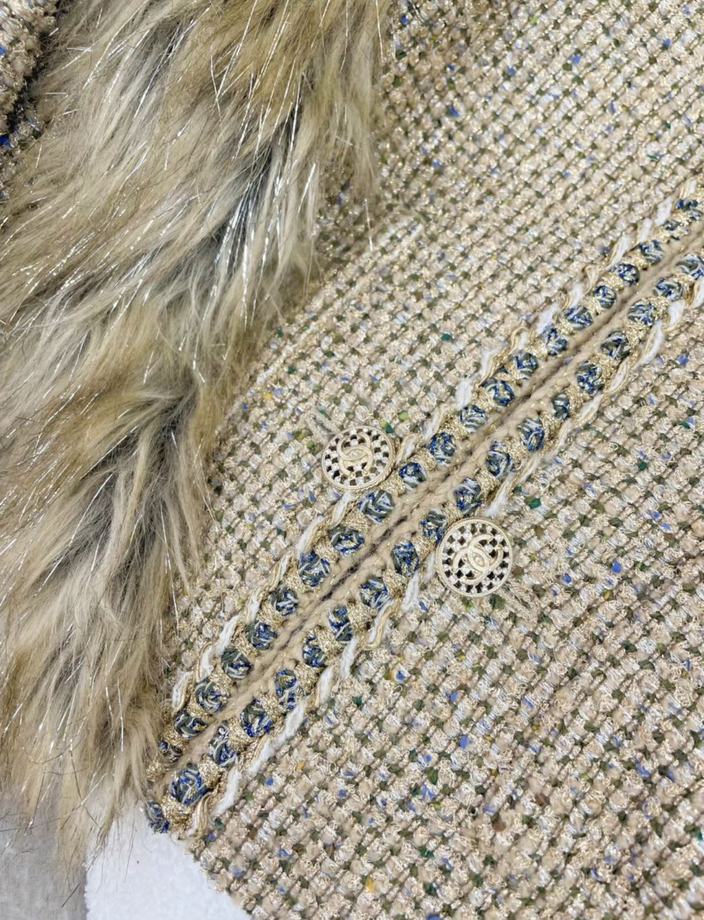 Chanel 21 Golden Fur Jacket