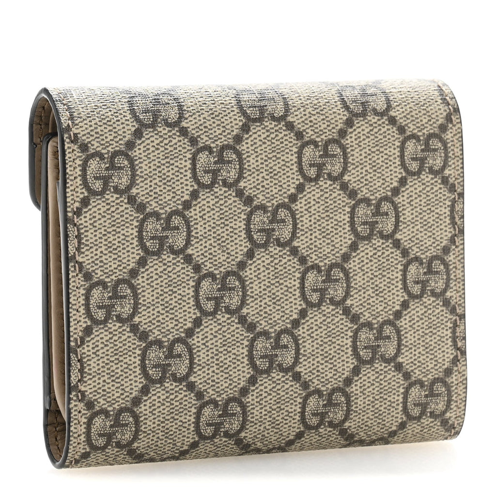 GG Supreme Monogram Dionysus  Case Wallet Beige Taupe