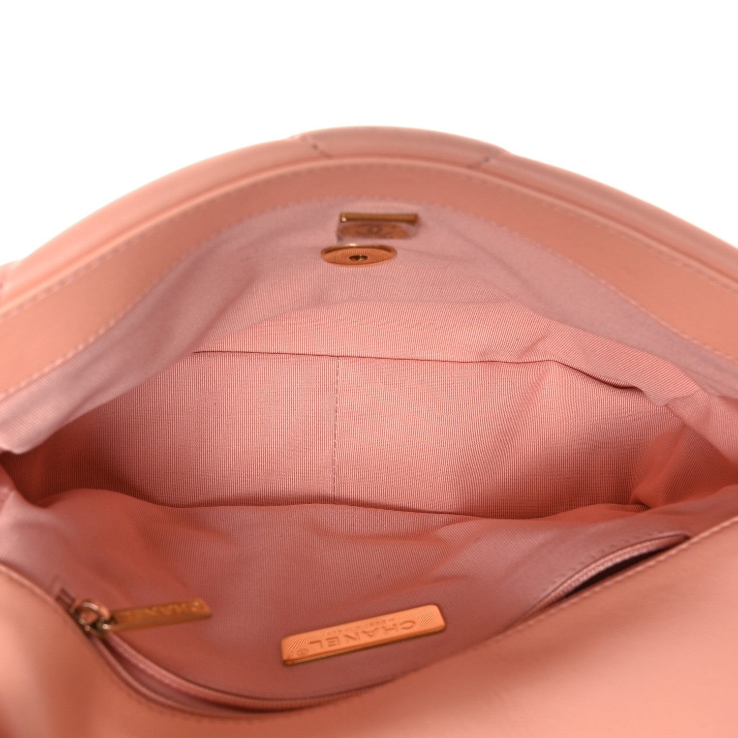 Lambskin Quilted Medium Chanel 19 Flap Light Pink