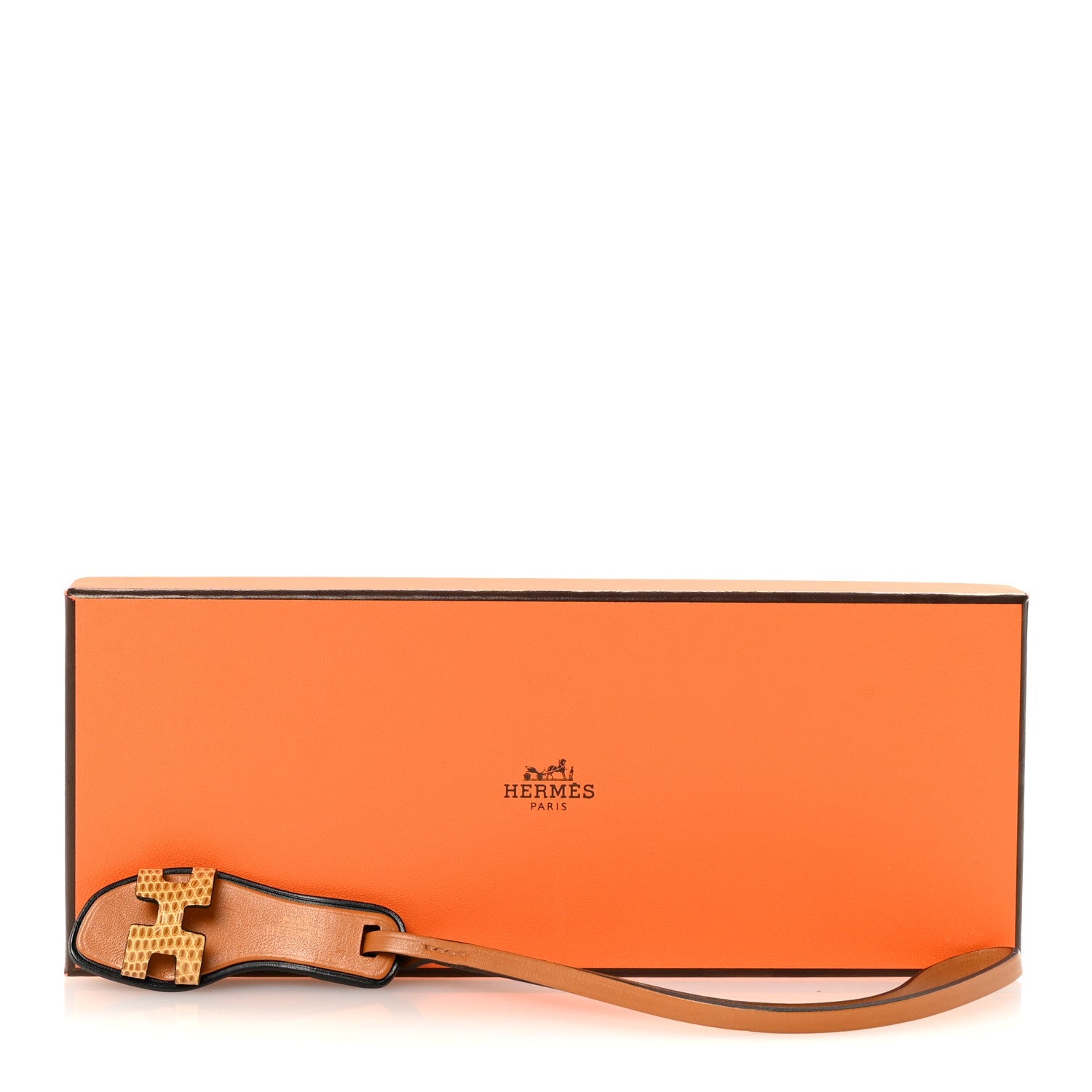 Lizard Butler Calfskin Hunter Oran Nano Bag Charm Sesame Naturel