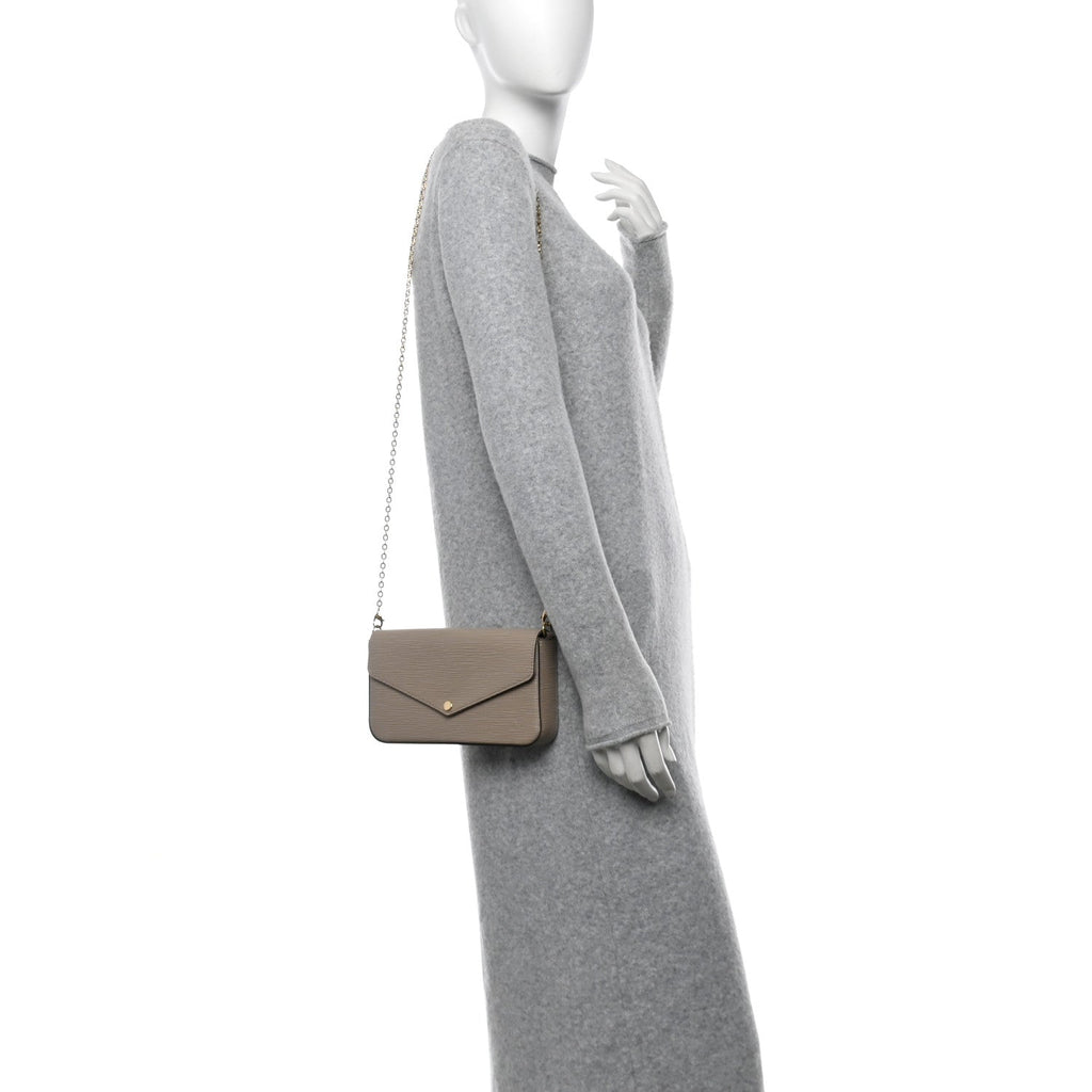 Epi Felicie Pochette Chain Wallet Galet
