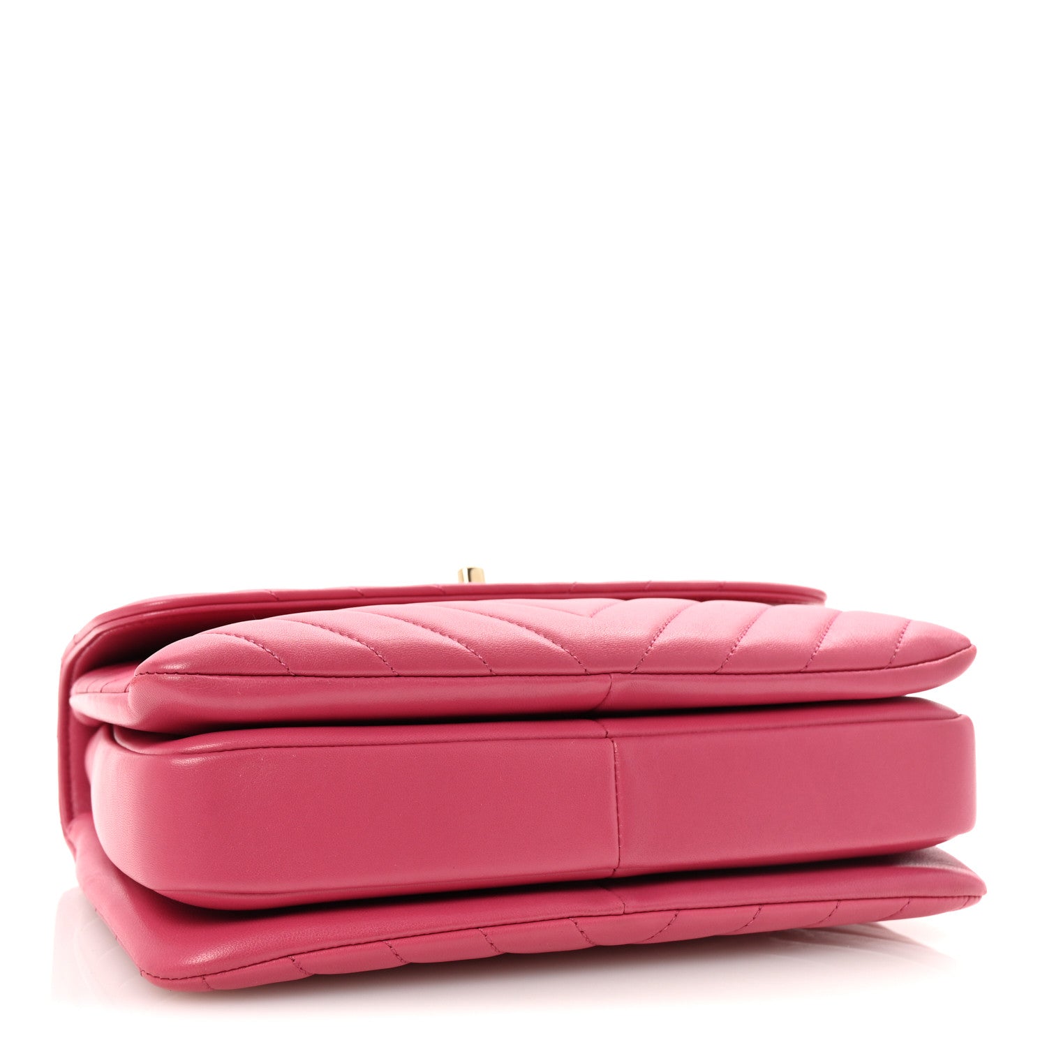 Lambskin Chevron Quilted Small Trendy CC Dual Handle Flap Bag Pink