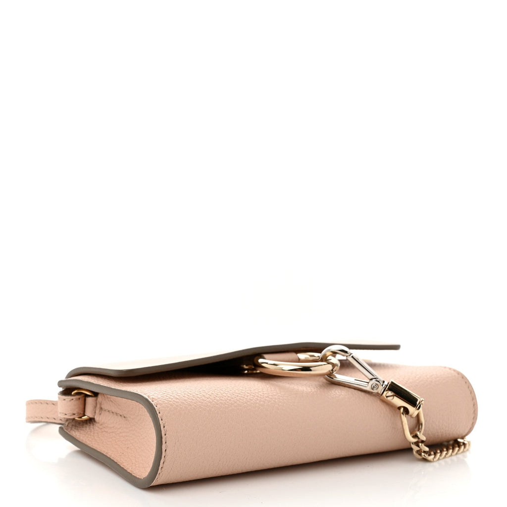 Calfskin Mini Faye Shoulder Bag Cement Pink