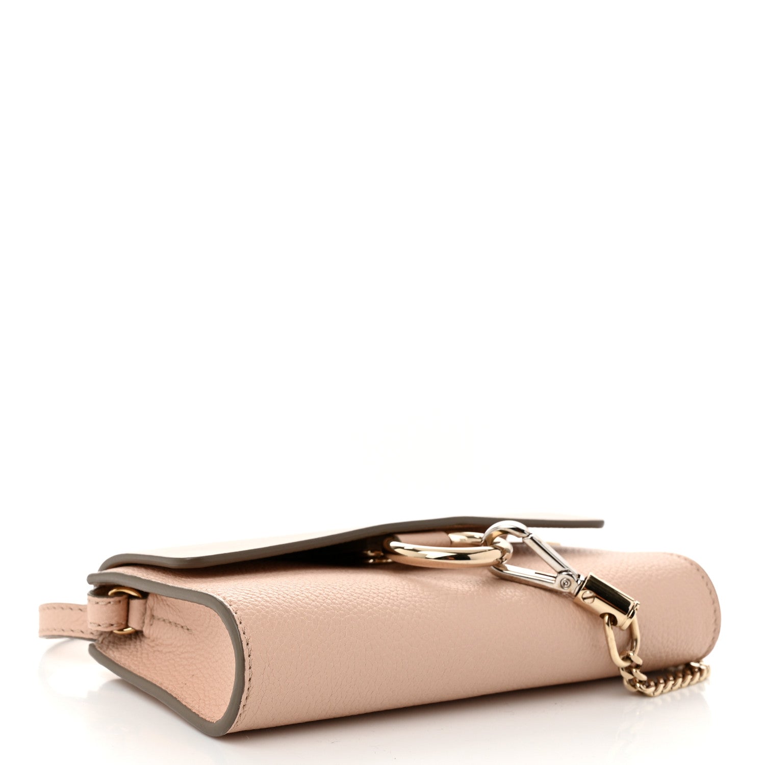 Calfskin Mini Faye Shoulder Bag Cement Pink