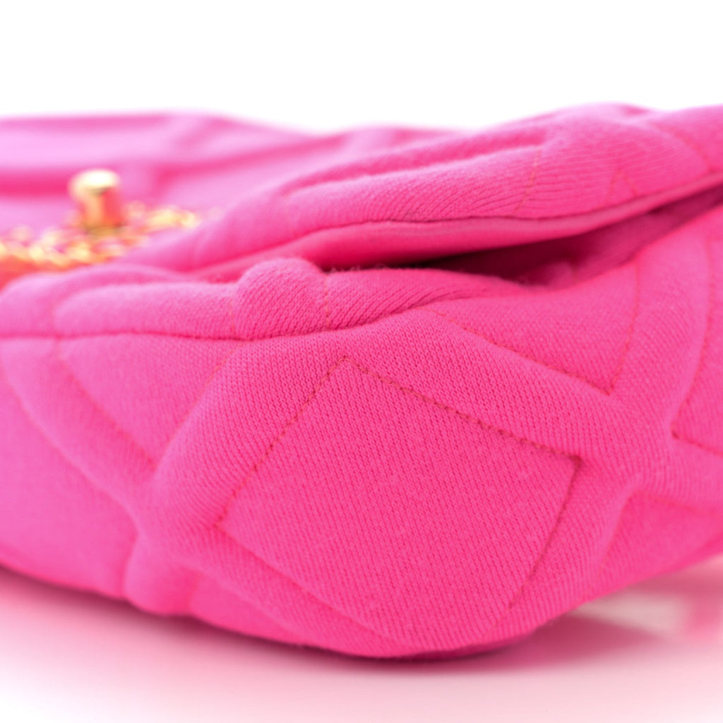 Jersey Quilted Chanel 19 Waist Bag Pink
