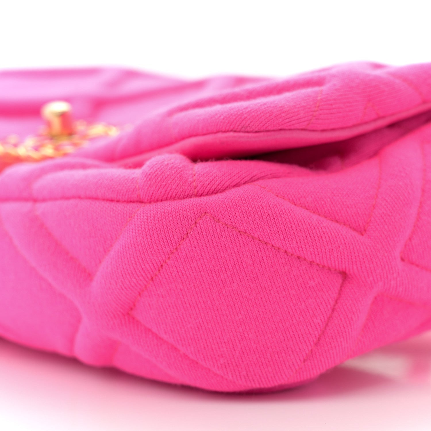 Jersey Quilted Chanel 19 Waist Bag Pink