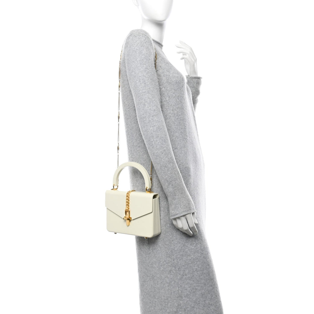Plexiglass Mini Sylvie 1969 Top Handle Bag Ivory