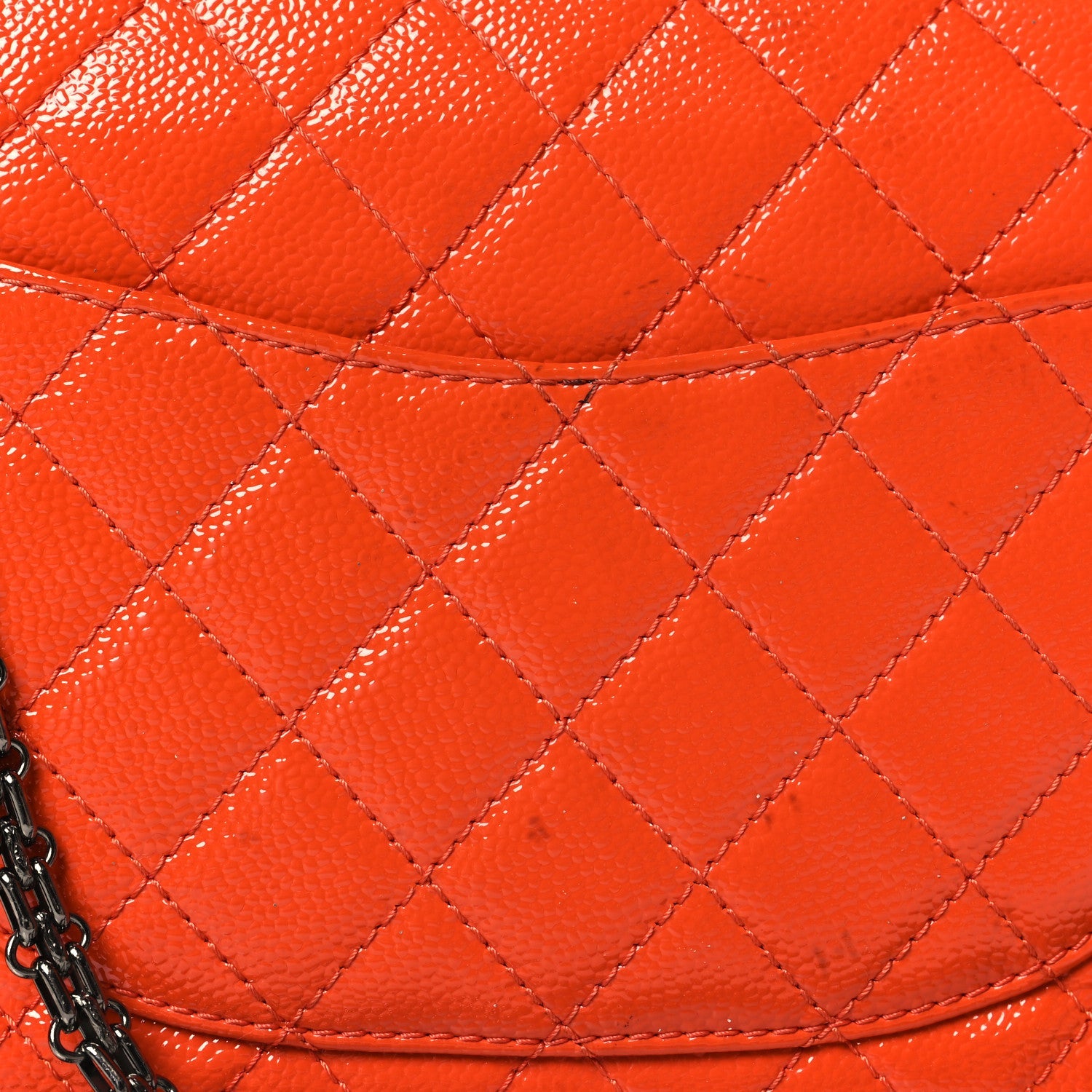 Patent Caviar Quilted 2.55 Reissue 226 Flap Orange