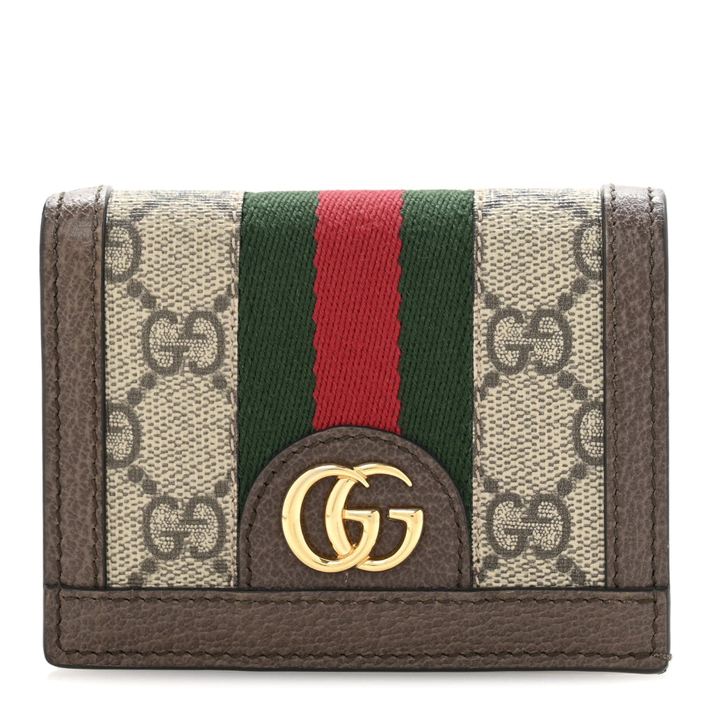 GG Supreme Monogram Web Ophidia  Case Beige New Acero