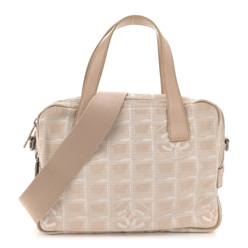 Nylon Small Travel Tote Beige