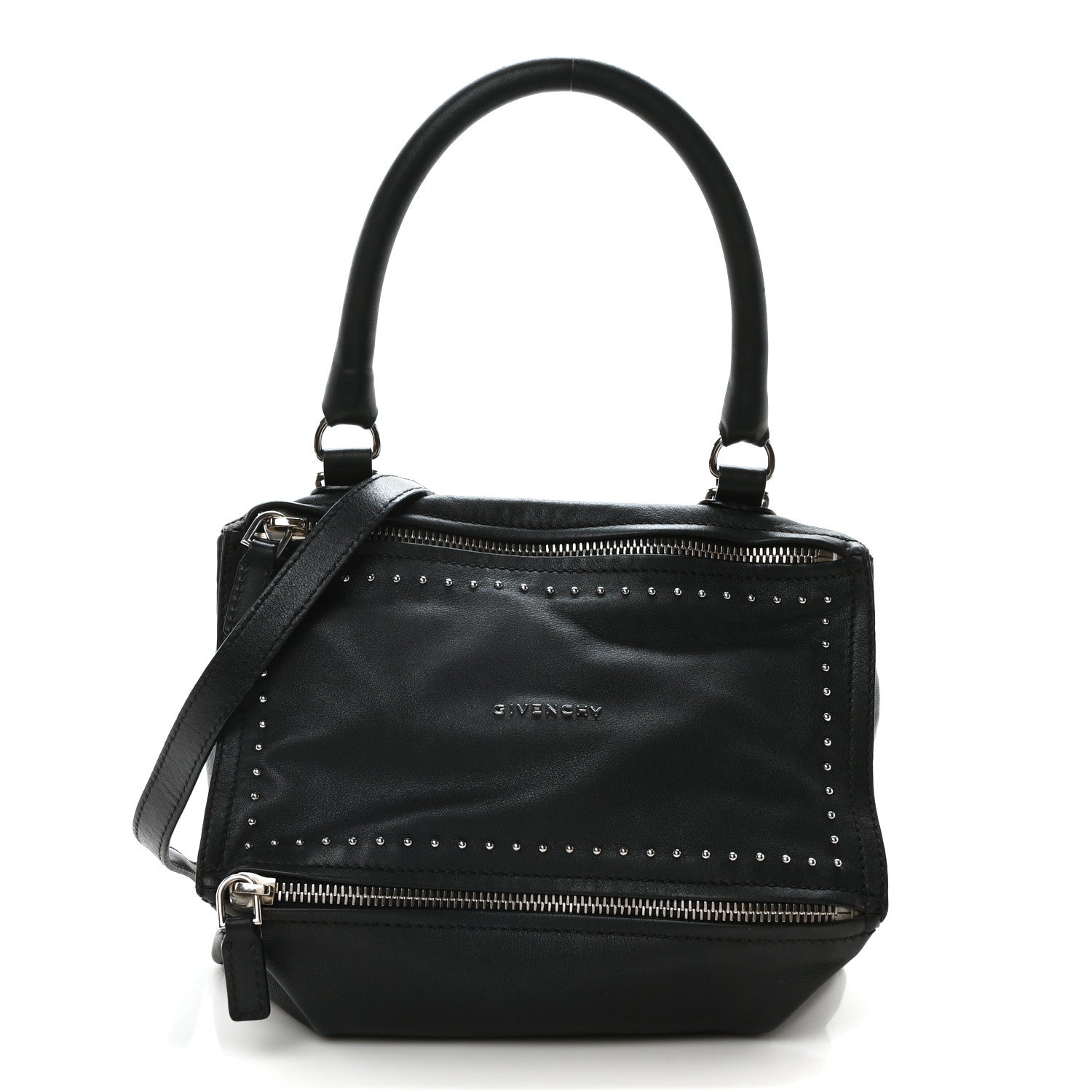 Calfskin Studded Medium Pandora Black