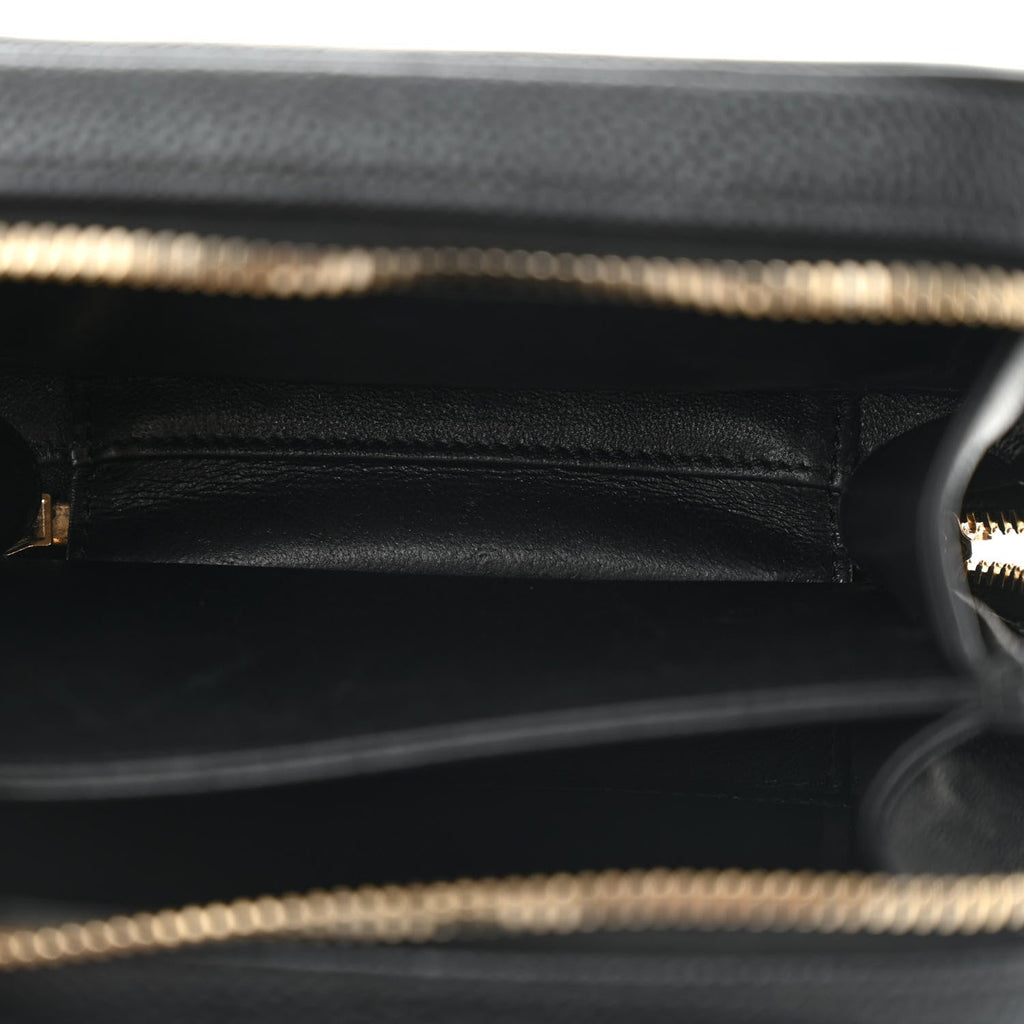 Caviar Quilted Small CC Filigree Vanity Case Black
