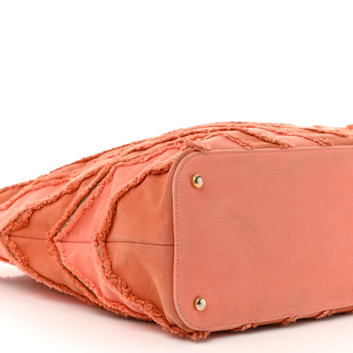 Canvas Chevron Cuba Patchwork Shopper Tote Orange