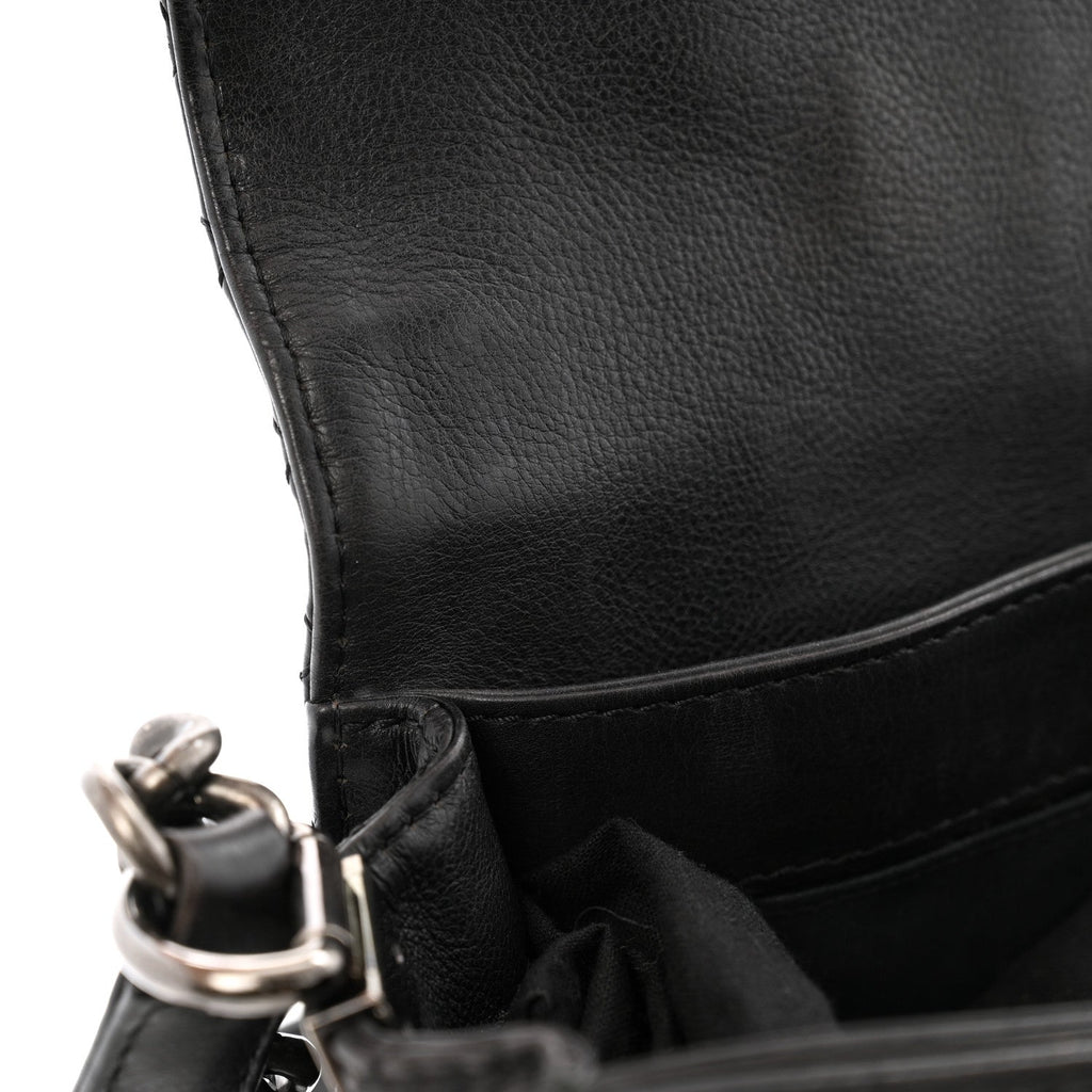 Calfskin Medium Boy Reverso Flap Black